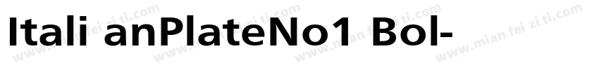 Itali anPlateNo1 Bol字体转换